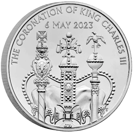 Reino Unido - 5 Libras 2023 - Coronación Cetros y Corona - Reverso