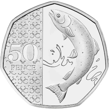 Reino Unido - 50 Pence 2023 - Reverso