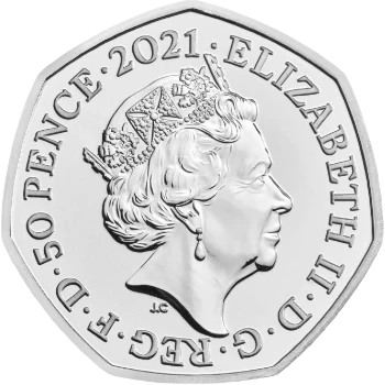 Reino Unido - 50 Peniques 2021 - Charles Babbage - Reverso