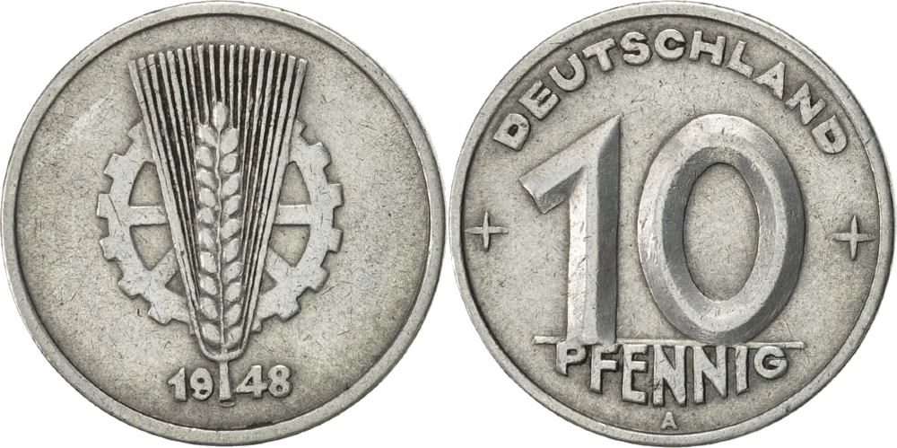 República Democrática Alemana - 10 Pfennig 1948