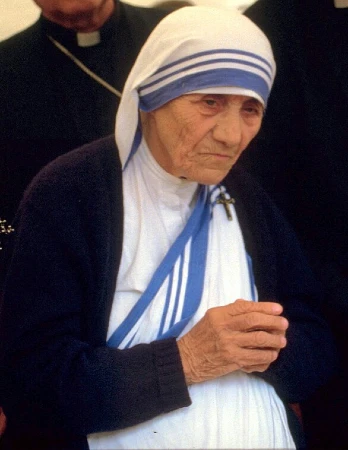 Retrato de la Madre Teresa de Calcuta en 1986