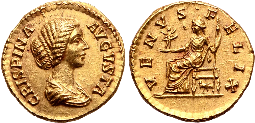 Roma - Áureo de Crispina 180 dC