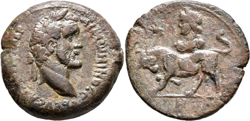Roma - Egipto - Dracma de Antonino Pio 144 dC - Alejandría - Zodiaco - Tauro