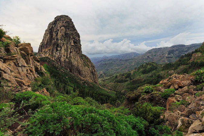 Roque de Agando, en el Parque Nacional del Garajonay
