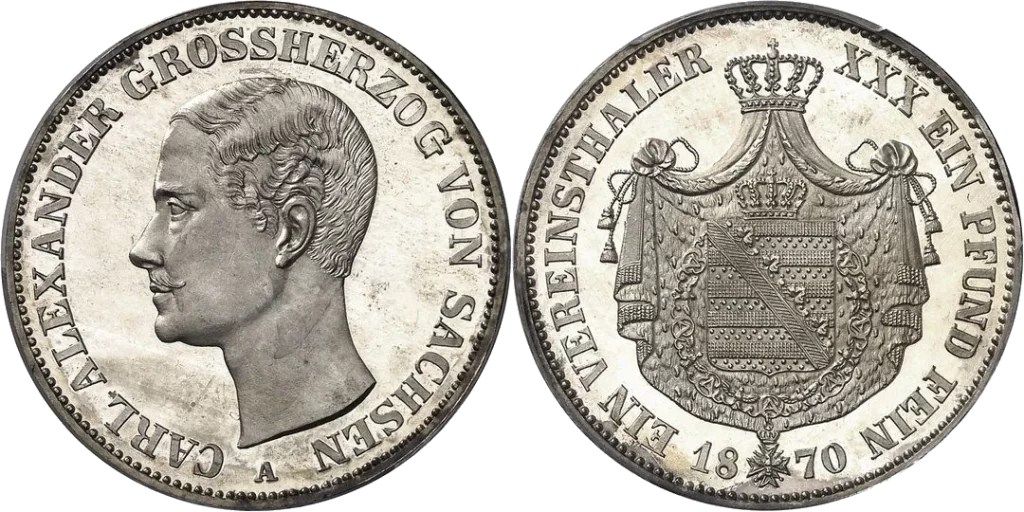 Sajonia - Alemania - Vereinsthaler 1870
