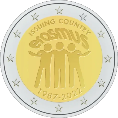 Serie de Monedas Conmemorativas de 2 Euros Programa Erasmus - Propuesta No Ganadora 4