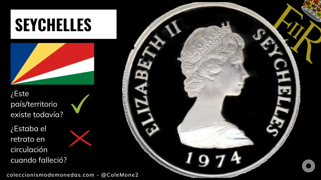 Seychelles - Monedas con Busto de Isabel II