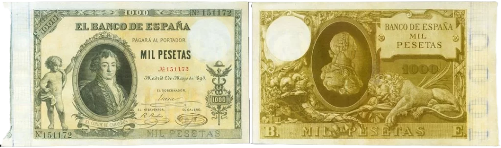 Spain - 1000 Pesetas 1895