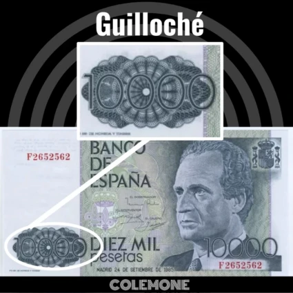 Spain - 10000 Pesetas 1995 - Guilloche