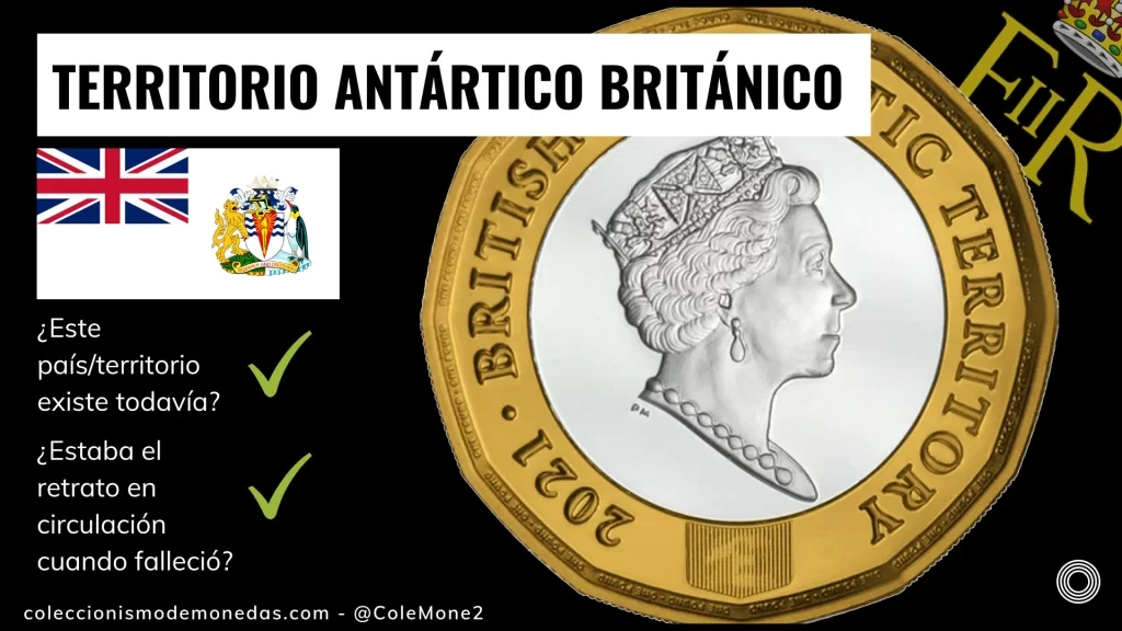 Territorio Antártico Británico - Monedas con Busto de Isabel II