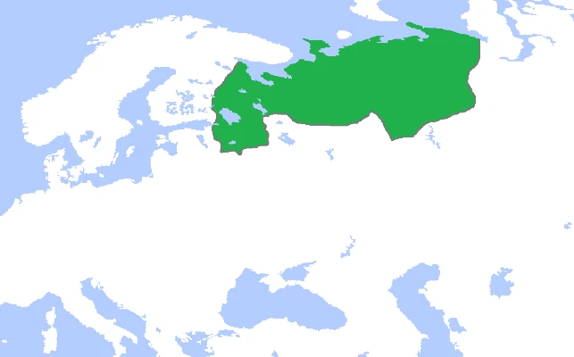 Territorio de la República de Novgorod en el año 1400