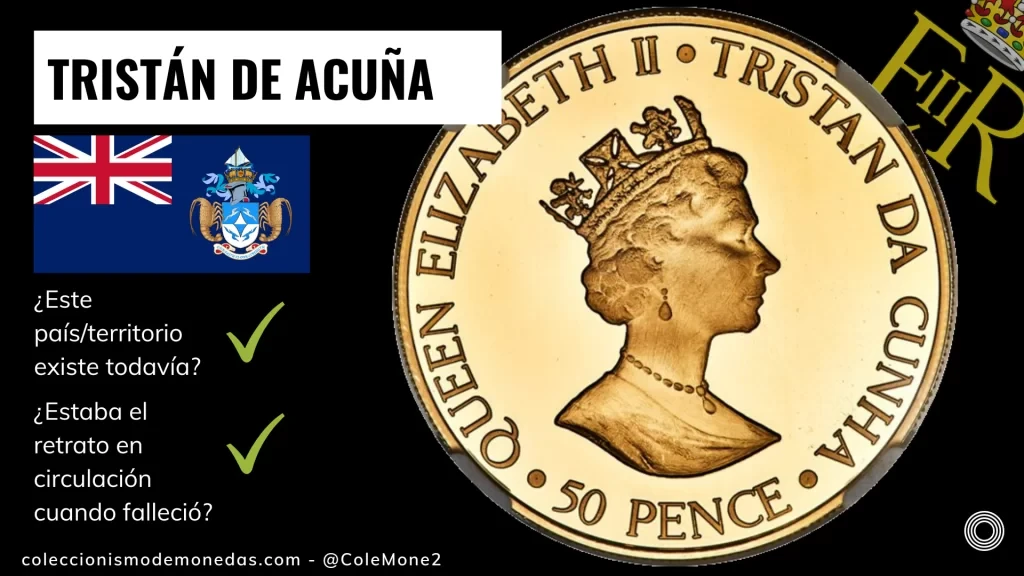 Tristán de Acuña - Monedas con Busto de Isabel II