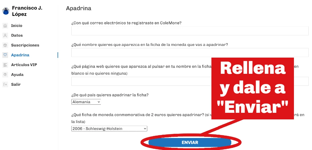 Tutorial Apadrinar Monedas – Paso 3 – Ordenador Tutorial Apadrinar Monedas - Paso 3 - Ordenador
