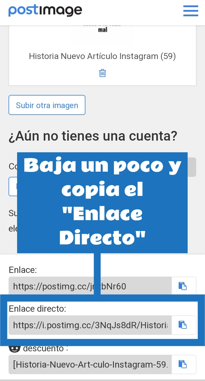 Tutorial Subir Imágenes Foro ColeMone – Paso 2 – Móvil