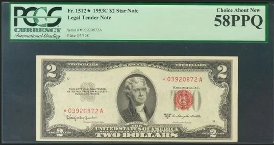 United States - 2 Dollars 1953 - Star Note - Anverse