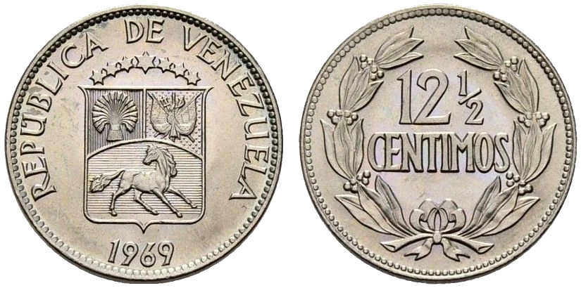Venezuela - 12,5 Céntimos 1969
